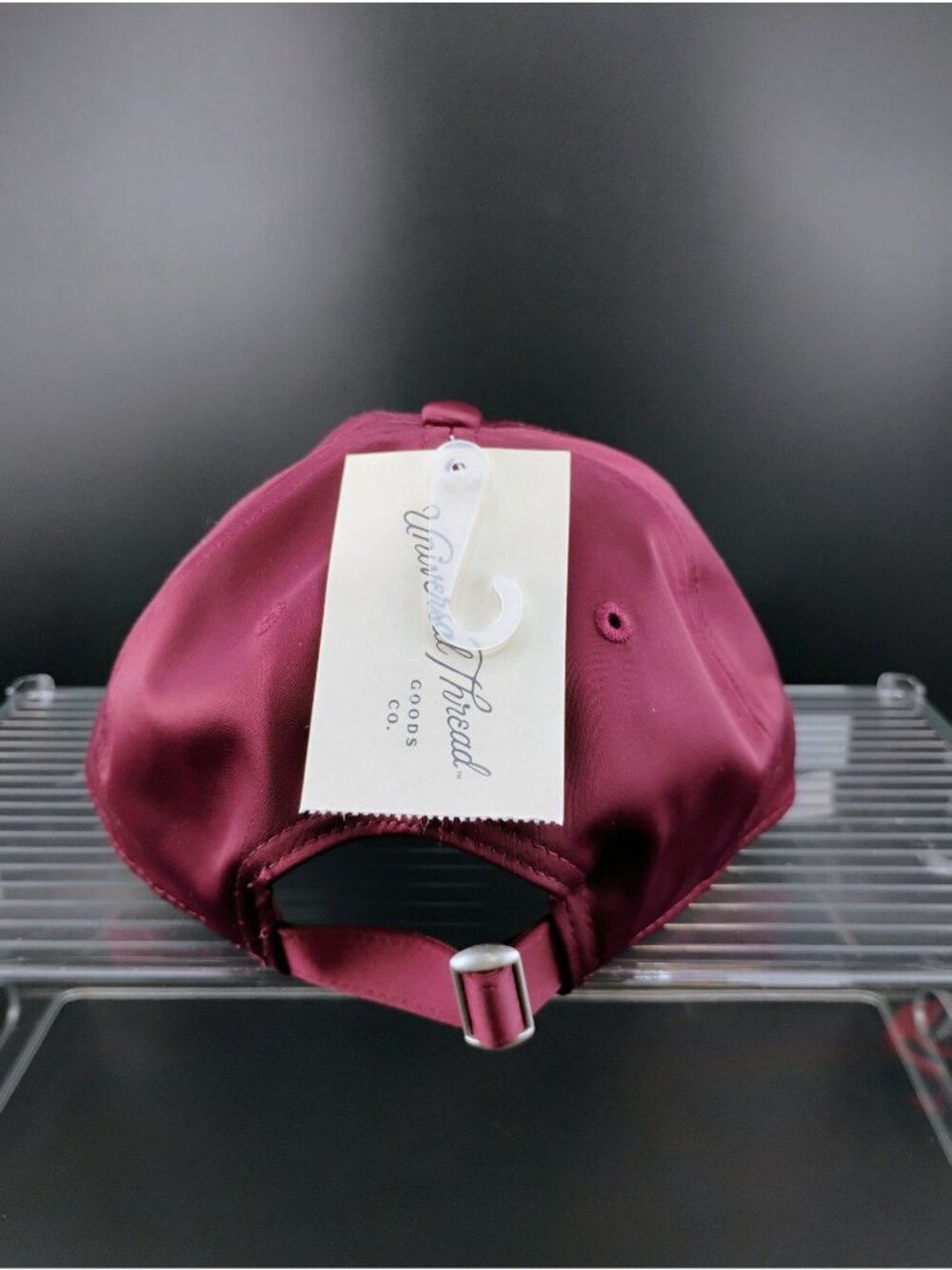 Universal Thread Maroon Adjustable Baseball Cap Recycled Polyester - Picture 2 of 9